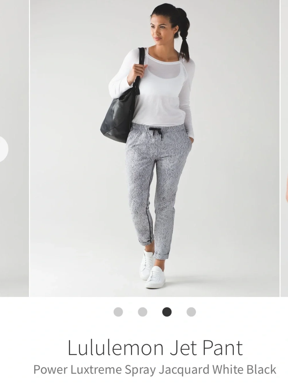 lululemon athletica Jet Pant Power Luxtreme Spray Jacquard White Black